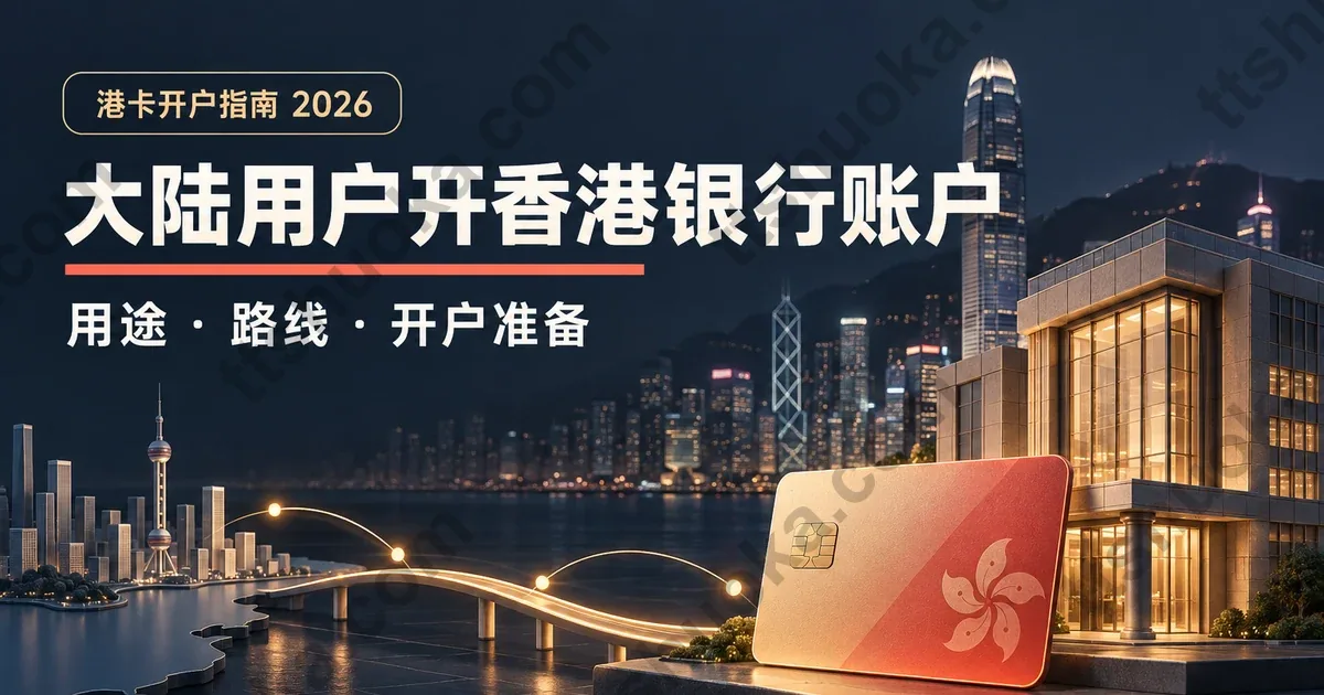 大陆用户开香港银行账户与港卡用途指南封面