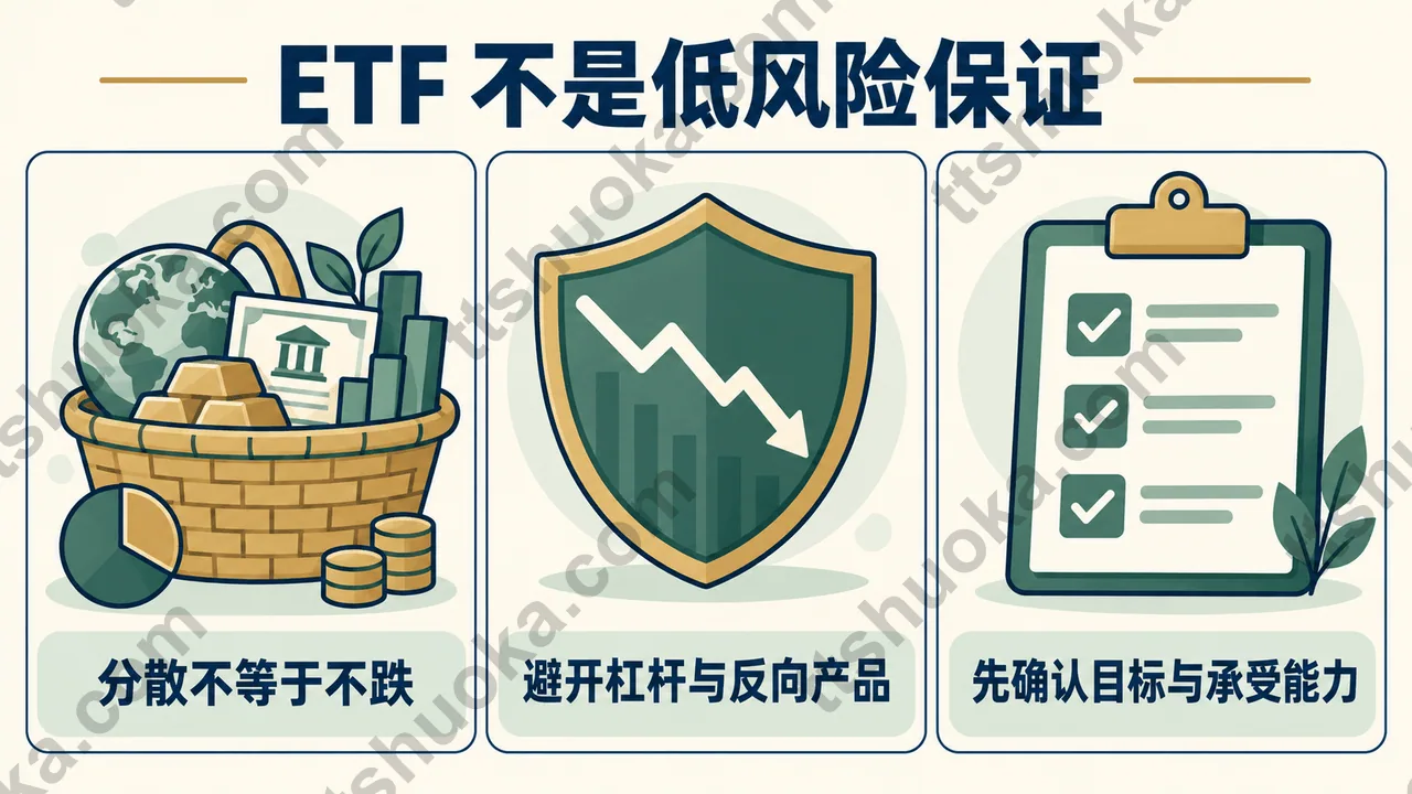 ETF风险与新手投资前检查清单信息图