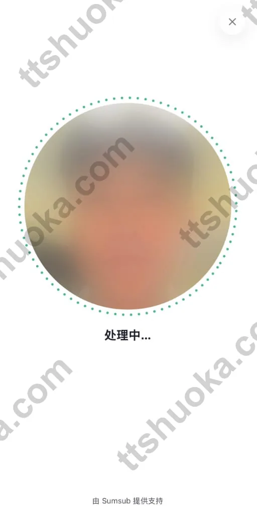 Bybit KYC 人脸识别处理中界面示例