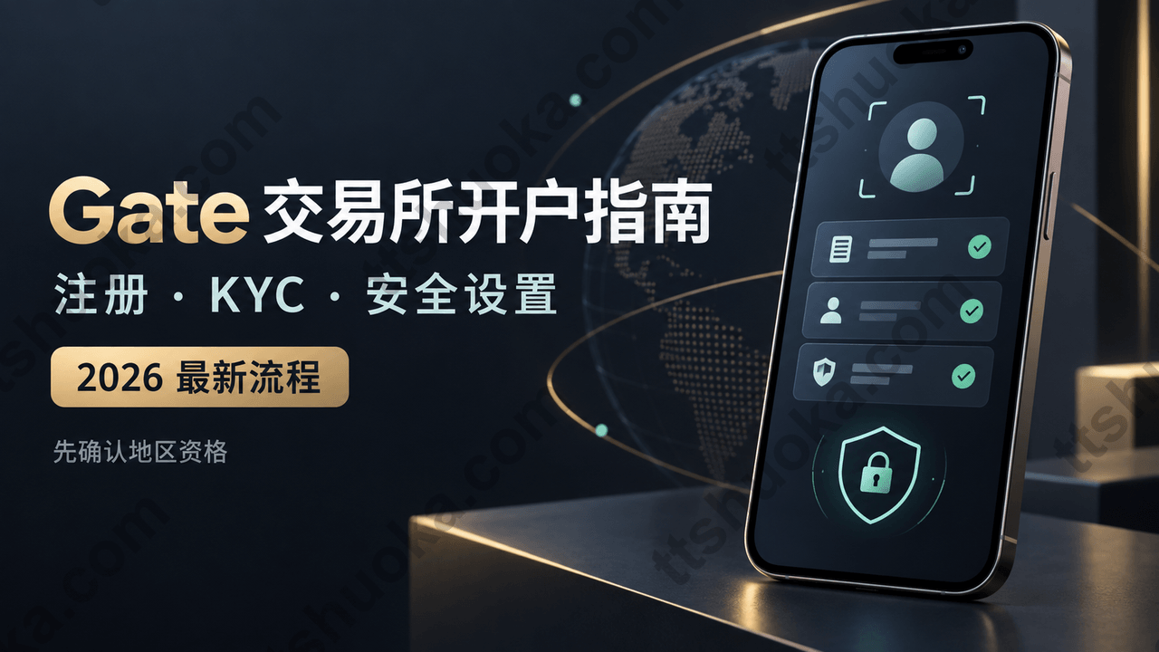 Gate交易所开户指南封面:注册、KYC与安全设置,先确认地区资格